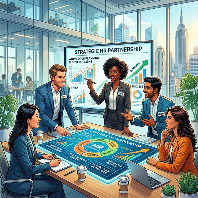 Strategic HR Partnership Illustration